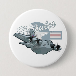 Cartoon-Militärflugzeug Button