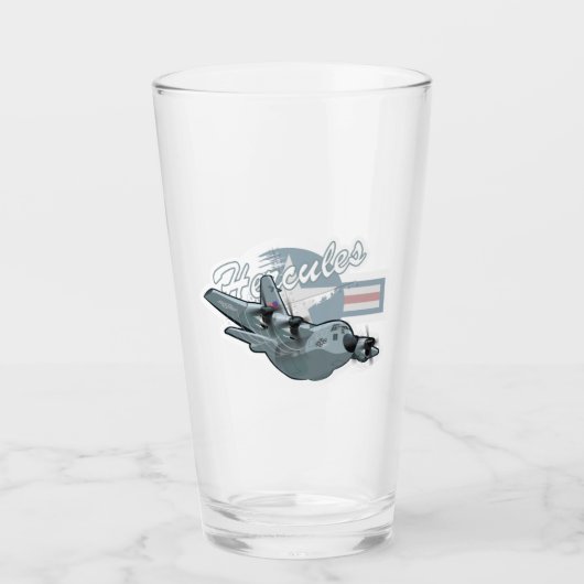 Cartoon-Militärflugzeug Glas (Vorderseite)