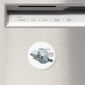 Cartoon-Militärflugzeug Magnet (In Situ (Geschirrspüler))