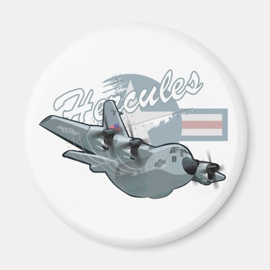 Cartoon-Militärflugzeug Magnet (Vorne)