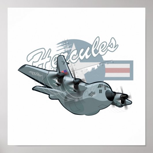Cartoon-Militärflugzeug Poster (Vorne)