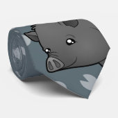 Cartoon-Miniatur-Schwein Krawatte (Gerollt)