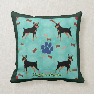 Cartoon Miniature Pinscher Kissen