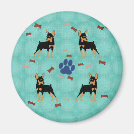 Cartoon Miniature Pinscher Magnet