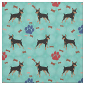 Cartoon Miniature Pinscher Stoff (Muster)
