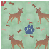 Cartoon Miniature Pinscher Stoff (Nahaufnahme)