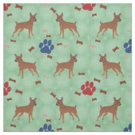 Cartoon Miniature Pinscher Stoff