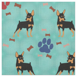 Cartoon Miniature Pinscher Stoff