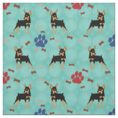 Cartoon Miniature Pinscher Stoff (Muster)
