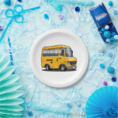 Cartoon Minibus Pappteller (Party)