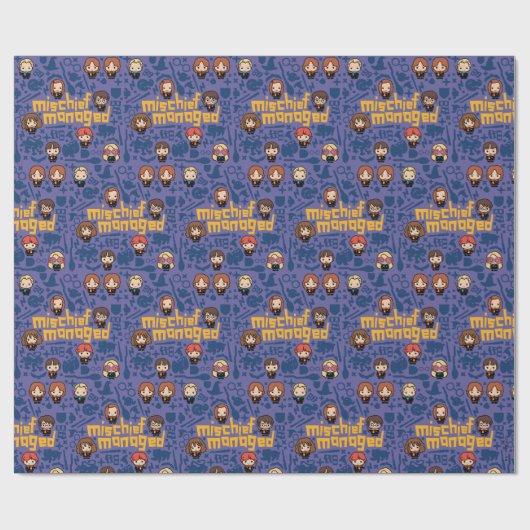 Cartoon "MISCHIEF MANAGED™" Grafik Geschenkpapier (Flach)