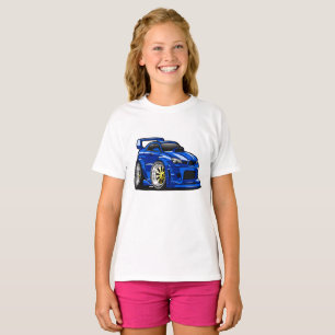 Cartoon mit blauer Muskelkraft - Rückfärbung wä T-Shirt