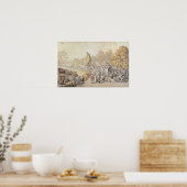 Cartoon mit der Darstellung der verlassend Landbev Poster (Küche)