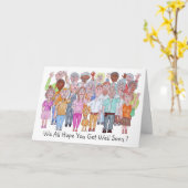 Cartoon mit guten Nachrichten Karte (Gelbe Blume)