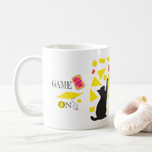 Cartoon mit Kaffee oder Tee-Tasse Kaffeetasse (Mit Donut)