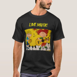 Cartoon mit Live-Musik schwarz T-Shirt