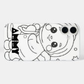 Cartoon Mit Monogramm Case - Mate iPhone (Rückseite (Horizontal))