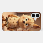 Cartoon Mit Monogramm Case - Mate iPhone Hülle (Rückseite (Horizontal))