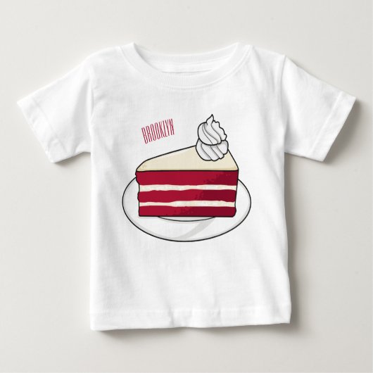 Cartoon mit Rotsamt Baby T-shirt (Vorderseite)