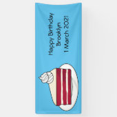 Cartoon mit Rotsamt Banner (Vertikal)