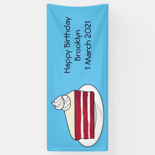 Cartoon mit Rotsamt Banner (Vertikal)