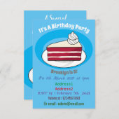 Cartoon mit Rotsamt Einladung (Vorne/Hinten)