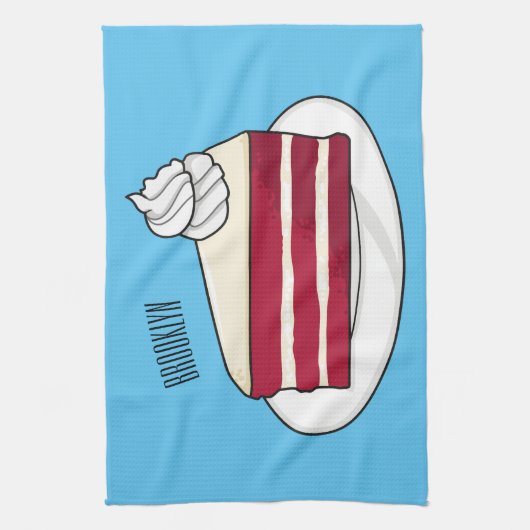 Cartoon mit Rotsamt Geschirrtuch (Vertikal)