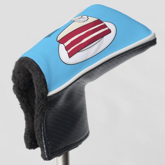 Cartoon mit Rotsamt Golf Headcover (3/4 Vorderseite)