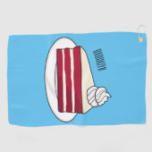 Cartoon mit Rotsamt Golfhandtuch (Horizontal)
