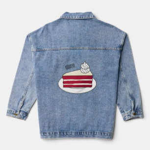 Cartoon mit Rotsamt Jeansjacke