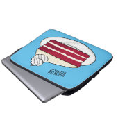 Cartoon mit Rotsamt Laptopschutzhülle (Vorne Knopf)