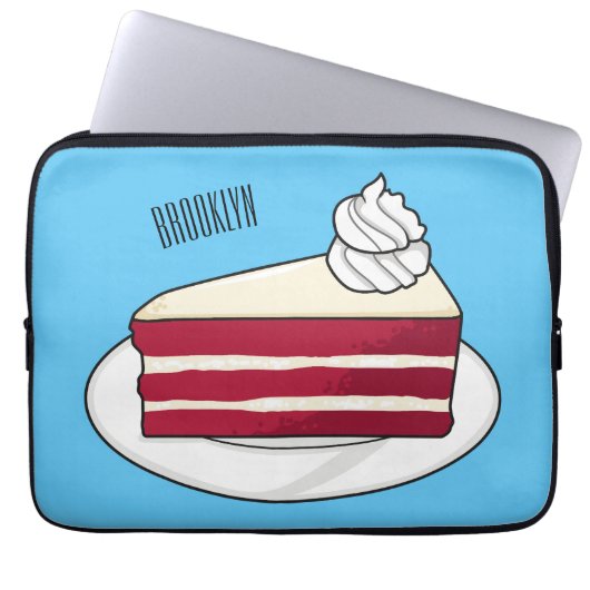 Cartoon mit Rotsamt Laptopschutzhülle (Vorderseite)