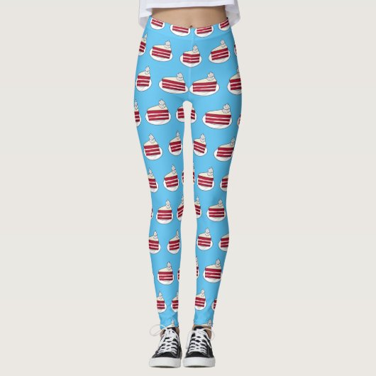 Cartoon mit Rotsamt Leggings (Vorderseite)