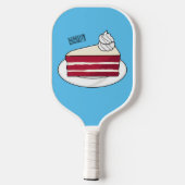 Cartoon mit Rotsamt Pickleball Schläger (Rückseite)