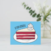 Cartoon mit Rotsamt Postkarte (Stehend Vorderseite)