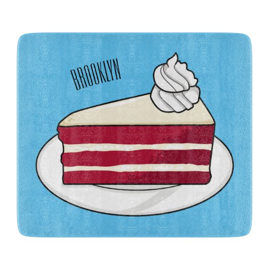 Cartoon mit Rotsamt Schneidebrett (Vorderseite)