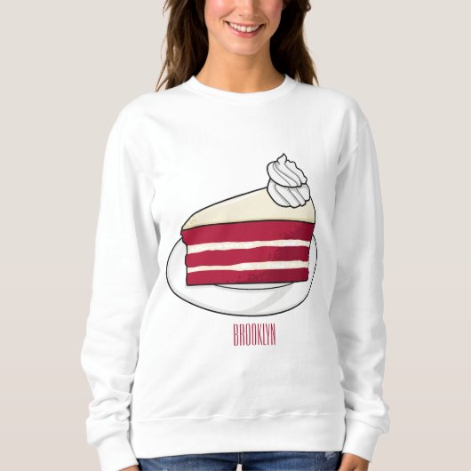 Cartoon mit Rotsamt Sweatshirt (Vorderseite)