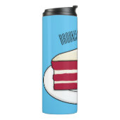 Cartoon mit Rotsamt Thermosbecher (Nach links gedreht)