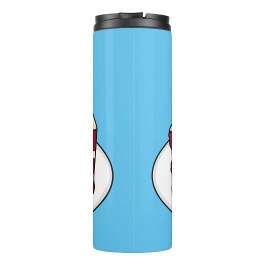 Cartoon mit Rotsamt Thermosbecher (Rückseite)