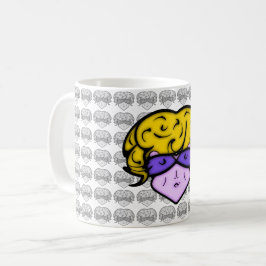 Cartoon mit Schönheitszeichen und Brille v1.1 Kaffeetasse