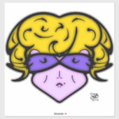 Cartoon mit Schönheitszeichen und Brille v1 Aufkleber (Blatt)