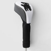 Cartoon mit schwarzem Mops Golf Headcover (angewinkelt)