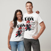 Cartoon mit schwarzem und weißem Clever Foxy T-Shirt (Unisex)