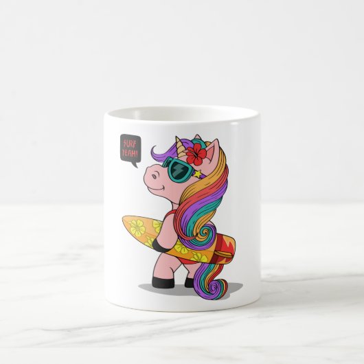 Cartoon mit Surfbrett Kaffeetasse (Mittel)
