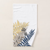 Cartoon mit tropischen Blätter in Beigetönen abstr Badhandtuch Set (Handtuch)