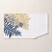 Cartoon mit tropischen Blätter in Beigetönen abstr Badhandtuch Set (Handtuch)