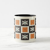 Cartoon Mod Amish Quilt - Monarch Zweifarbige Tasse (Mittel)