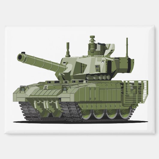 Cartoon modern armored tank magnet (Vorderseite)