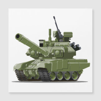 Cartoon modern armored tank magnetkarte