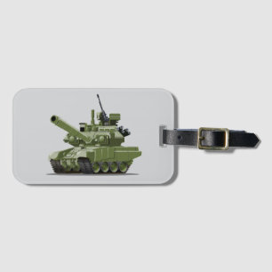 Cartoon moderner Panzer Gepäckanhänger